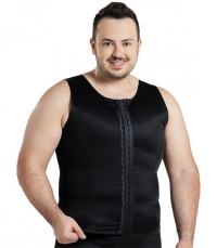 Camisete Yoga Plus Size Slim Masculino com Abertura Frontal 