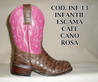 Infantil Escama Café Cano Rosa