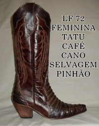 Bota Feminina Tatu Café Cano Selvagem Pinhão